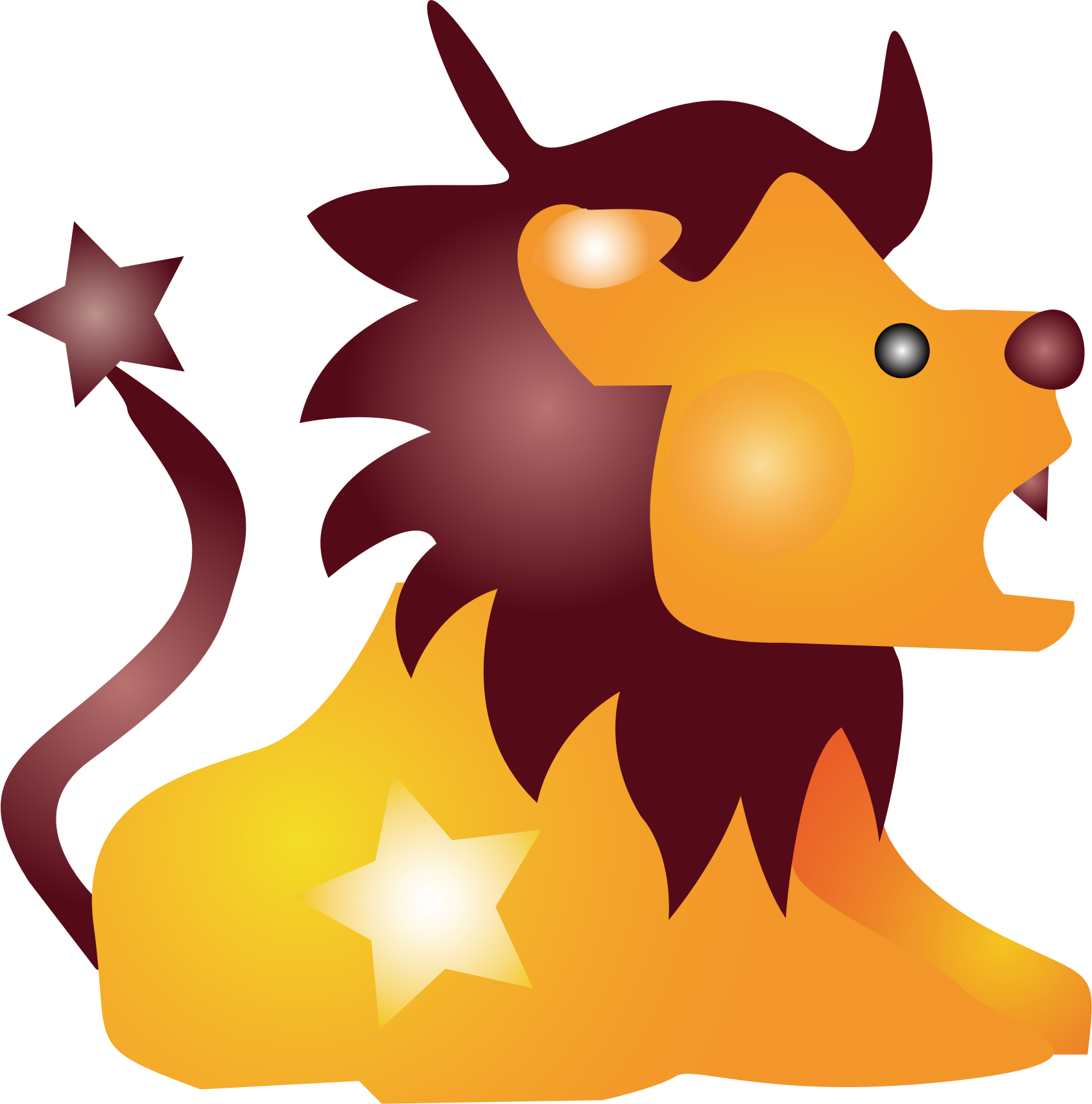 This Free Icons Png Design Of Lion Cartoon - Singa Kartun Clipart (1684x1702), Png Download