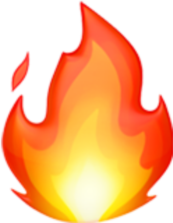 #fire #red #overlays #icon #snapchat #me #sticker #art - Fire Emoji Ios 11 Clipart (1024x1024), Png Download