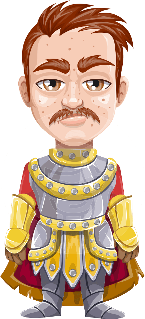 Medieval Knight Cartoon Vector Character Aka Mr - Cartoon Clipart (957x1060), Png Download