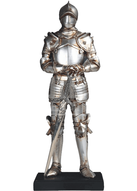 Loyal Medieval Knight Statue From Medieval Collectibles - Cuirass Clipart (652x652), Png Download
