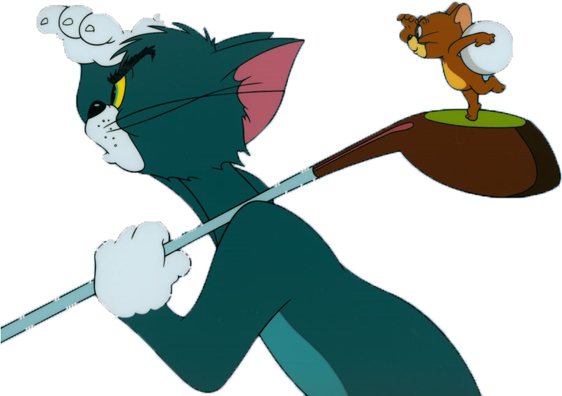 Tom&jerry2 - Tom And Jerry Golf Clipart (864x596), Png Download