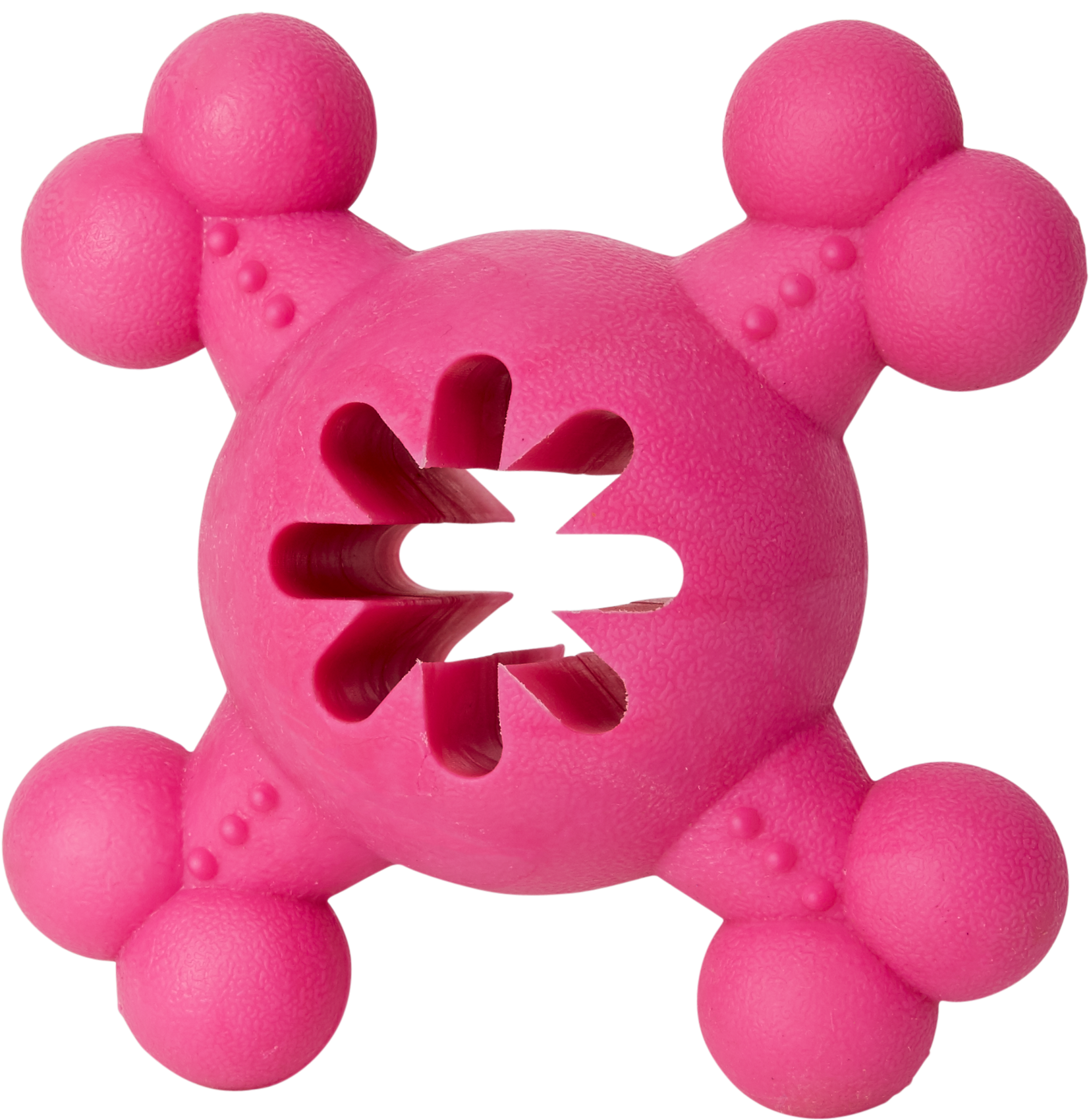 Bud'z Dog Toy Rubber Round Bone With Treat Hole 5” - Stuffed Toy Clipart (1653x1700), Png Download