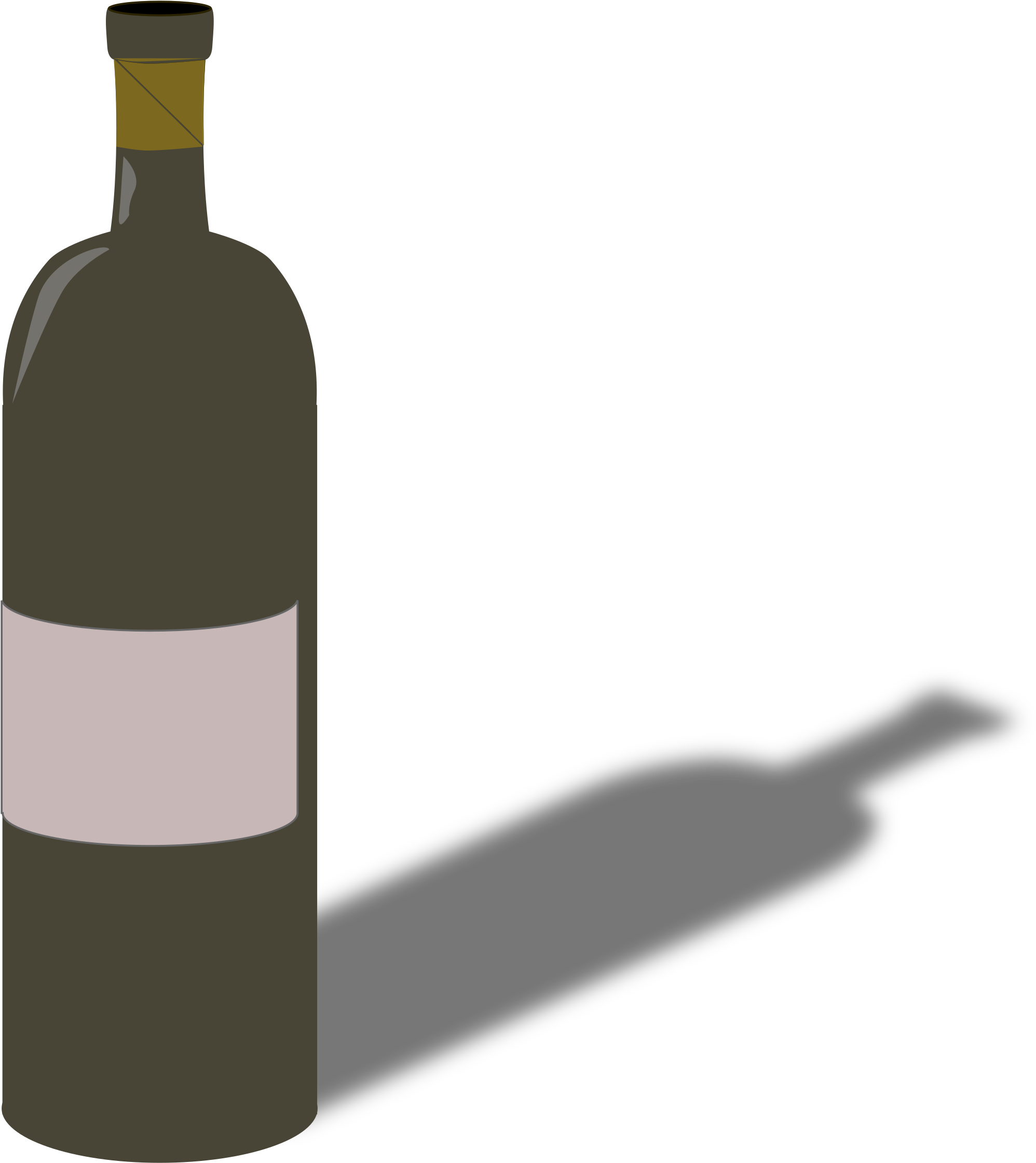 Wine Bottle And Glass Png - Glass Bottle Clipart (1996x2241), Png Download