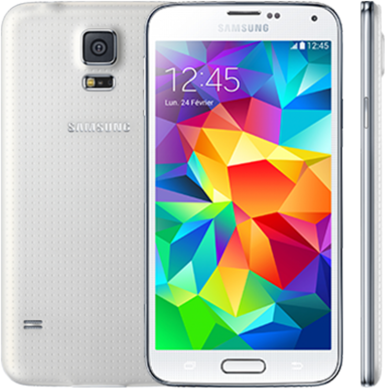 Samsung Galaxy S5 16go 7 Large - Samsung Galaxy S5 Sm G900f White Clipart (800x800), Png Download