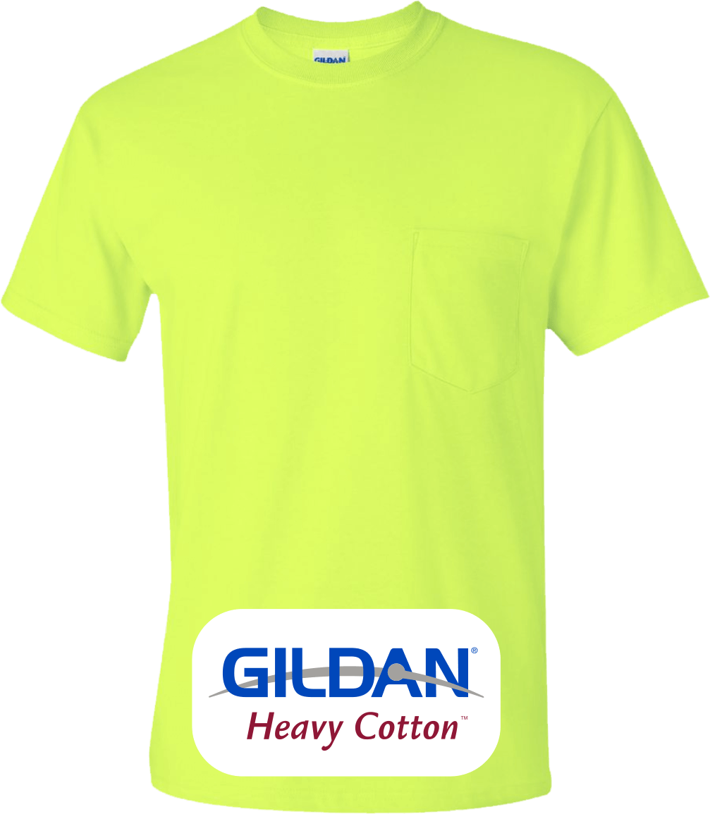 Neon Green Blank T Shirts - Custom Company Safety Shirts Clipart (1007x1155), Png Download