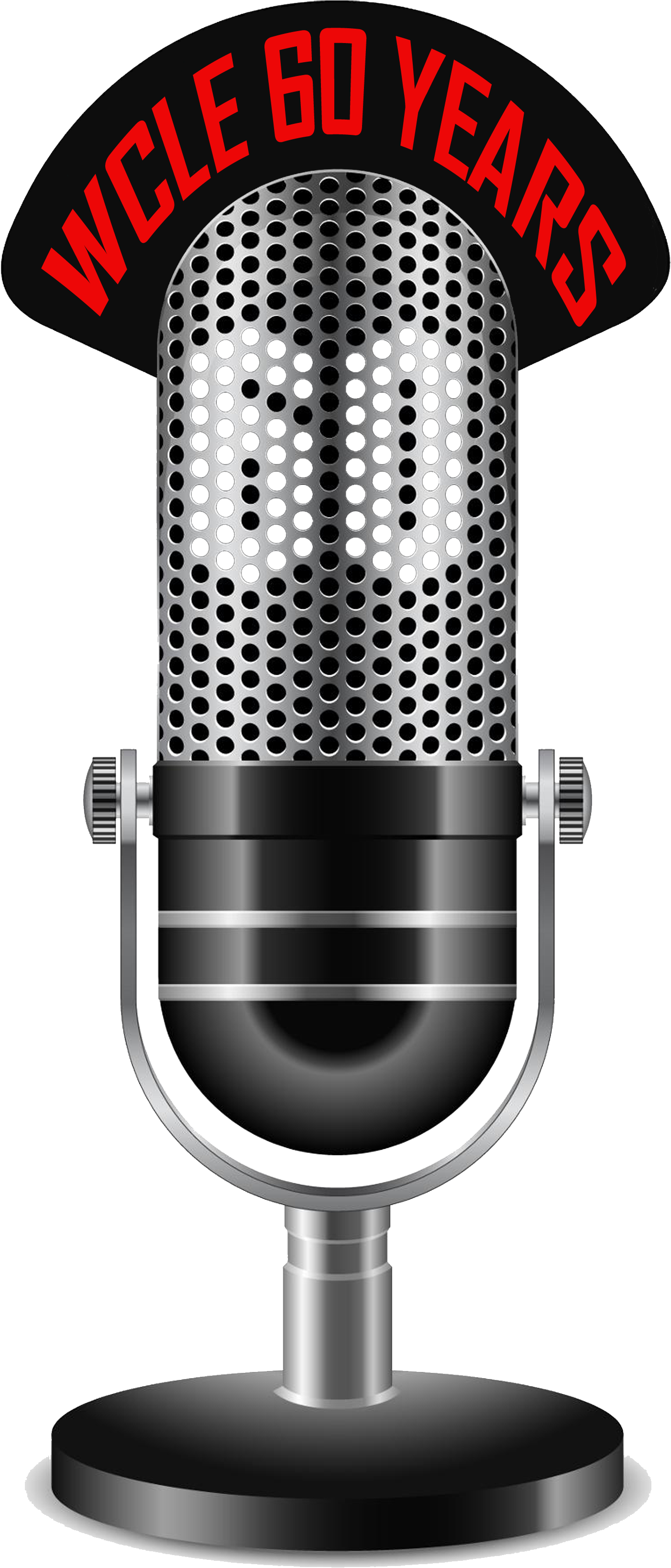 Wcle Th Anniversary Of Radio Wclelogo - Microphone On The Air Clipart (3300x3300), Png Download