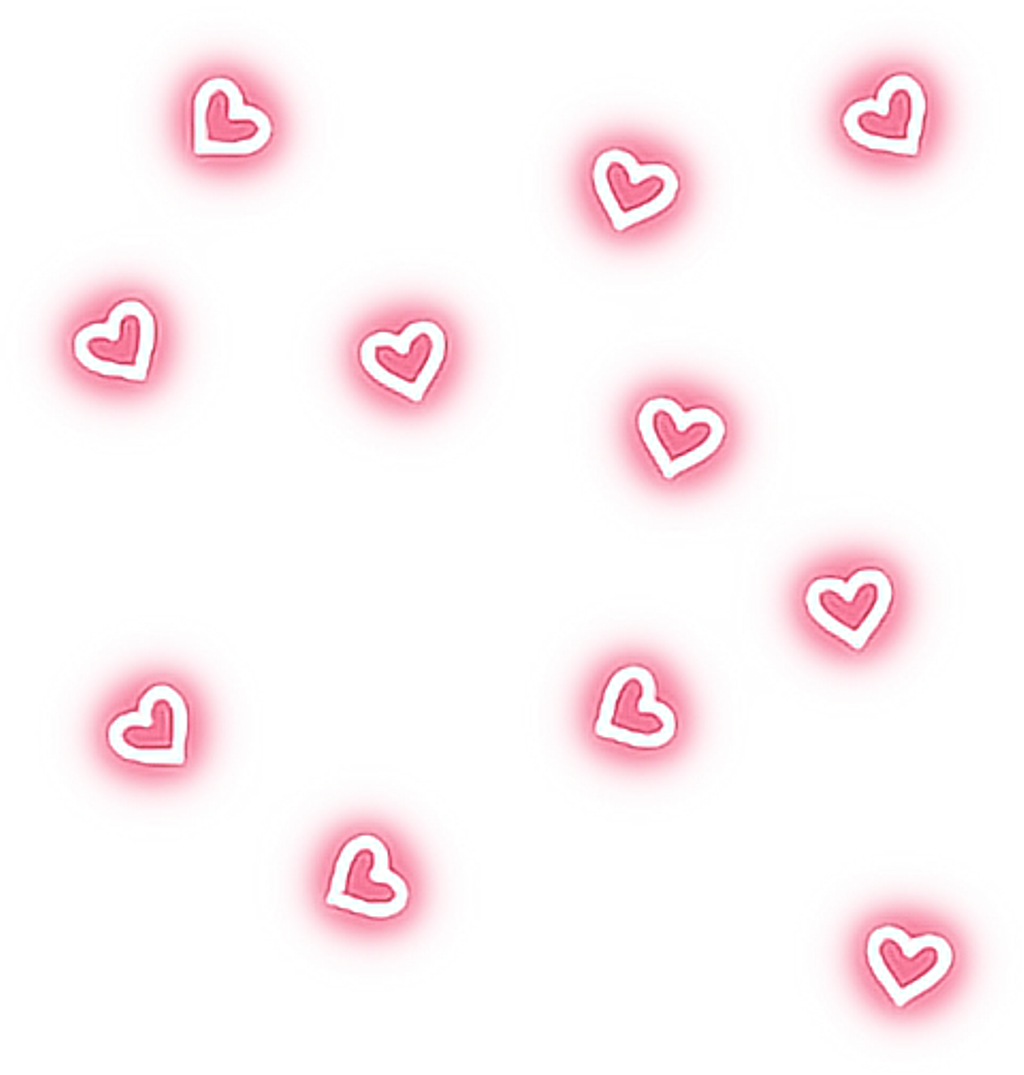 #pink #hearts #hearteu #pink #glow #neon #light #pretty - Neon Pink Heart Png Clipart (1024x1075), Png Download