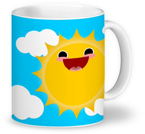 Caneca Happy Sun De Bode™na - Mug Clipart (578x534), Png Download
