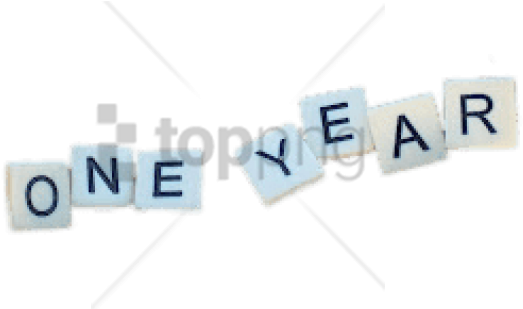 Free Png One Year Scrabble Letters Png Image With Transparent - Clock Clipart (850x568), Png Download