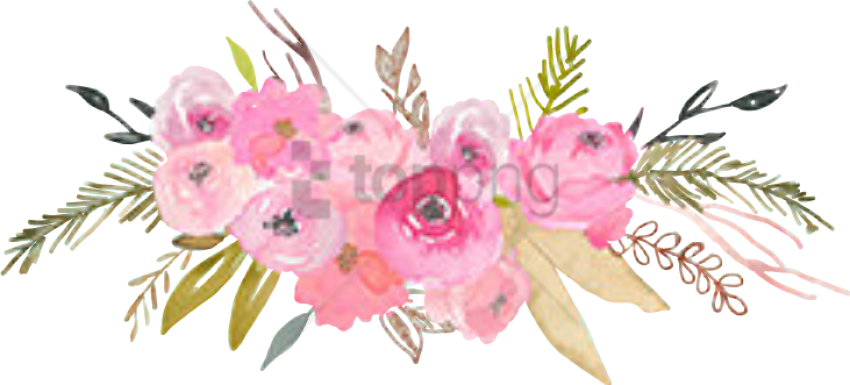 Free Png Mothers Day Roses Vector- Garden Roses Png - Flowers Overlays Clipart (850x385), Png Download