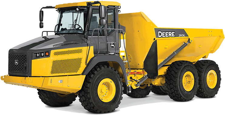 260earticulated Dump Truck - John Deere Construction Machines Clipart (1366x768), Png Download
