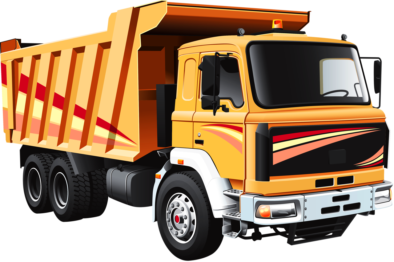 Collection Of Clipart - Gambar Truk Dump Vector - Png Download (1280x851), Png Download
