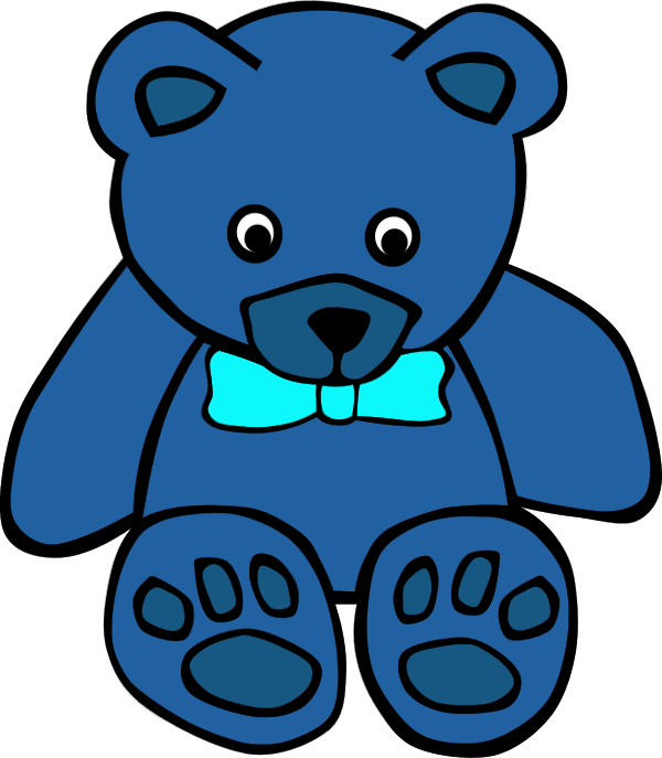 Teddy Bear Clip Art On Teddy Bears And Clipartwiz 7 - Blue Teddy Bear Clipart - Png Download (600x687), Png Download