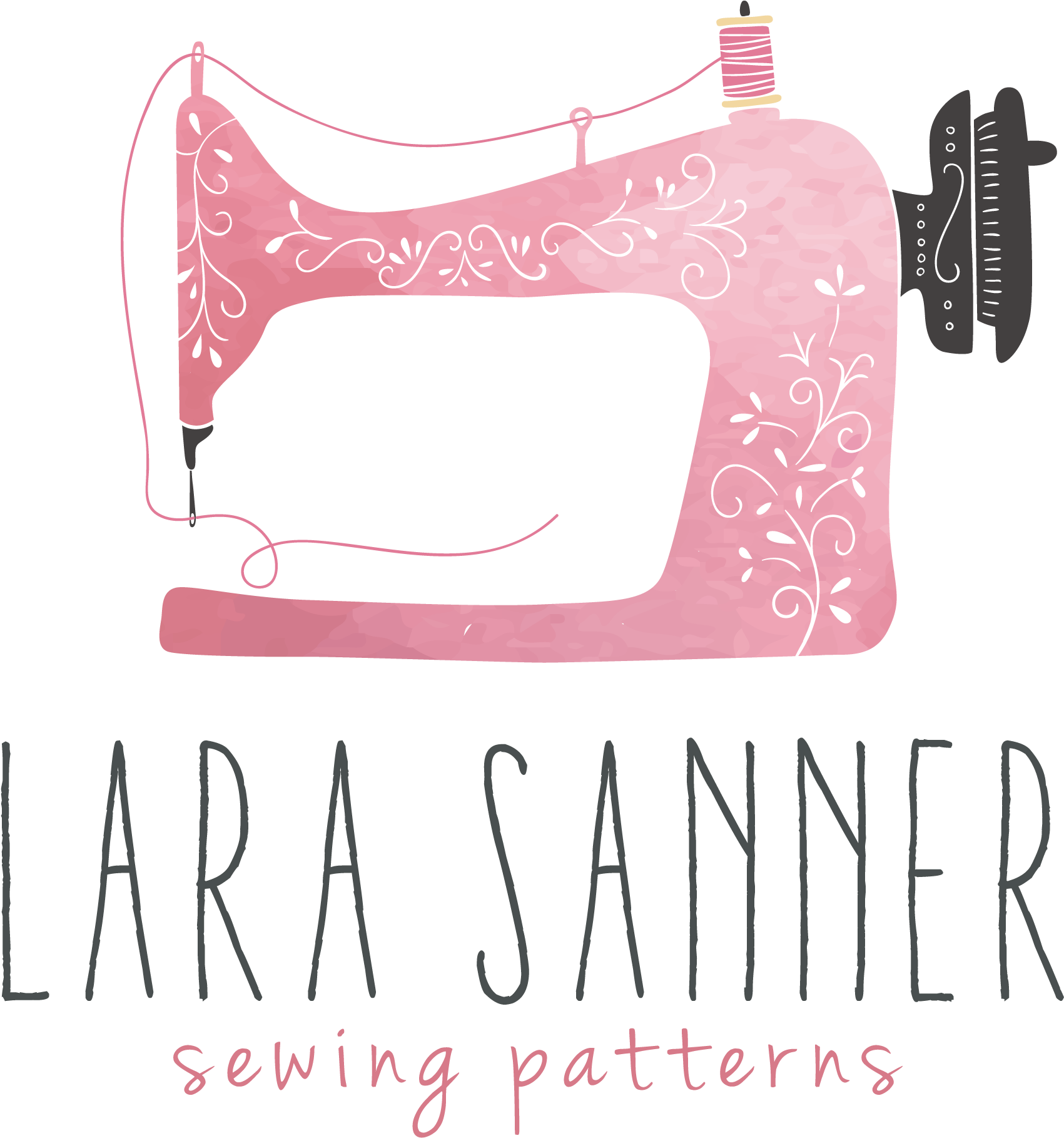 Lara Sanner Patrones De Costura - Maquina De Costura Desenho Vetor Clipart (1836x1942), Png Download