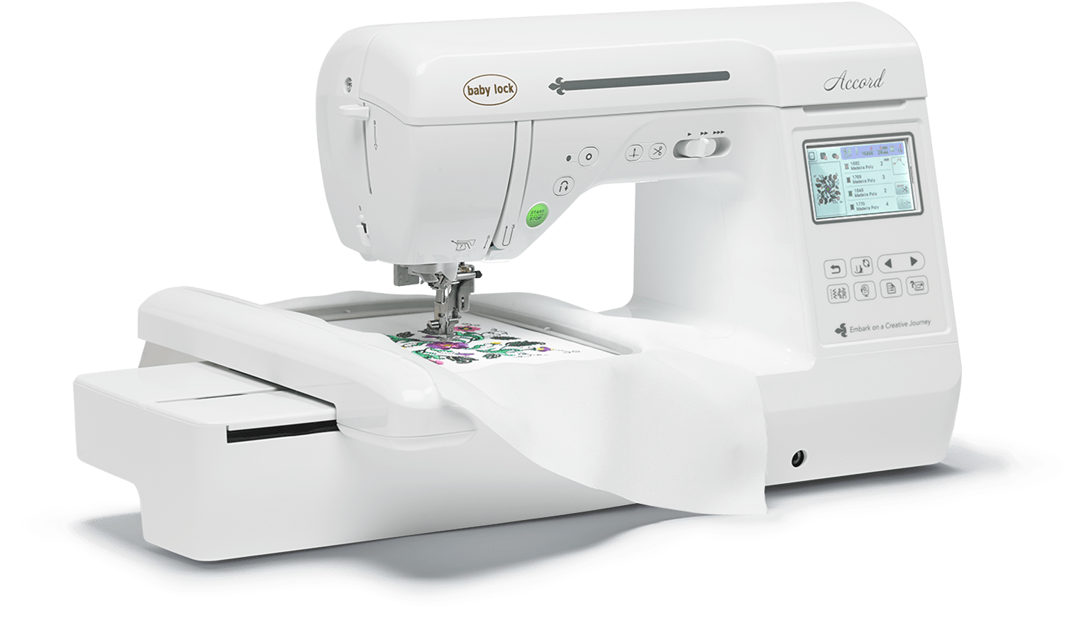 Blmcc Accord With Fabric St 3ql - Babylock Sewing Machine Clipart (1600x900), Png Download