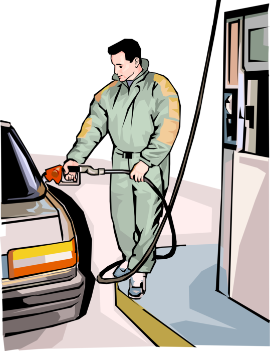 Gas Vector Gasoline Station - Illustration Clipart (539x700), Png Download