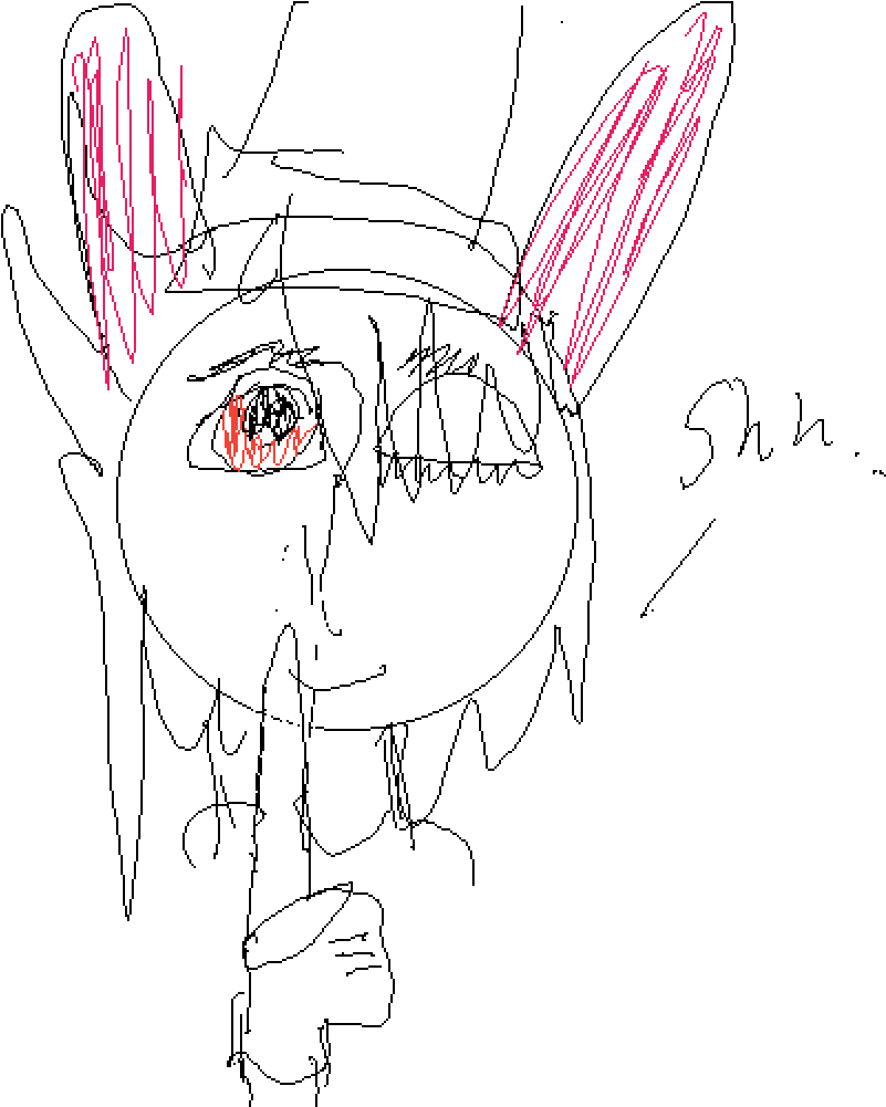 Black Butler Shh - Sketch Clipart (1000x1000), Png Download