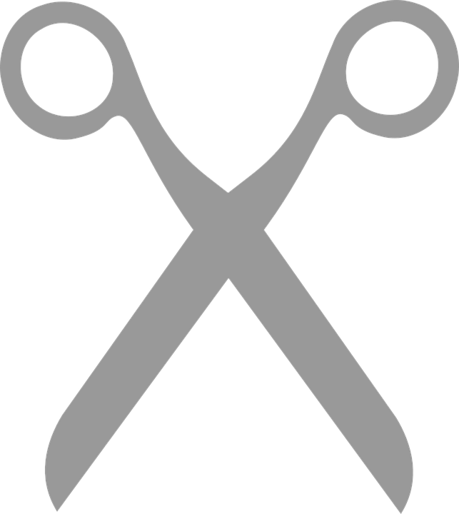 Scissors Office Cut - Scissors Drawing Black Clipart (643x720), Png Download