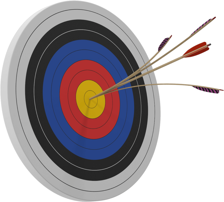 Target Bulls Eye - Split Arrow On Target Clipart (908x820), Png Download