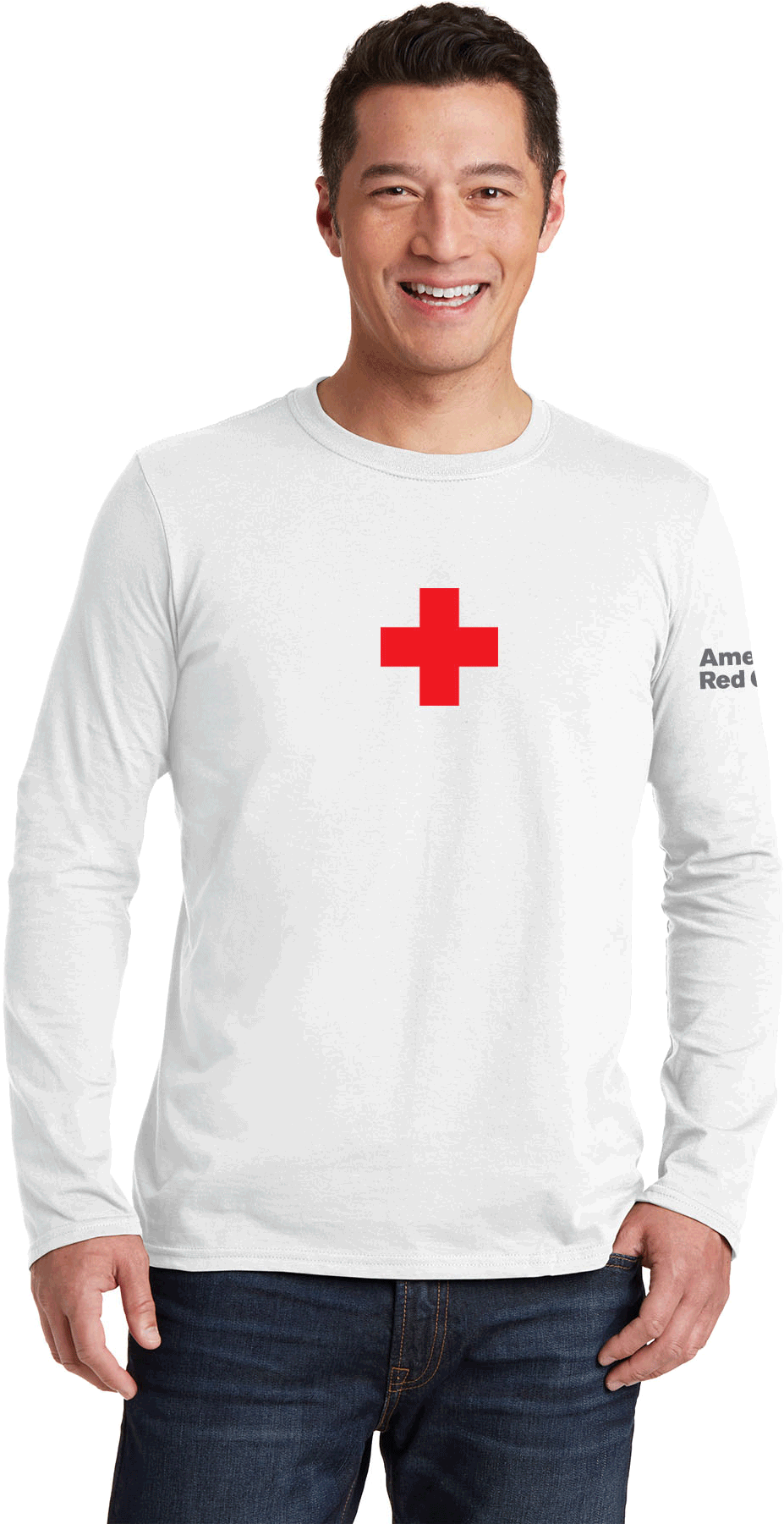 Red Cross Long Sleeve T Shirt Clipart (1800x1800), Png Download