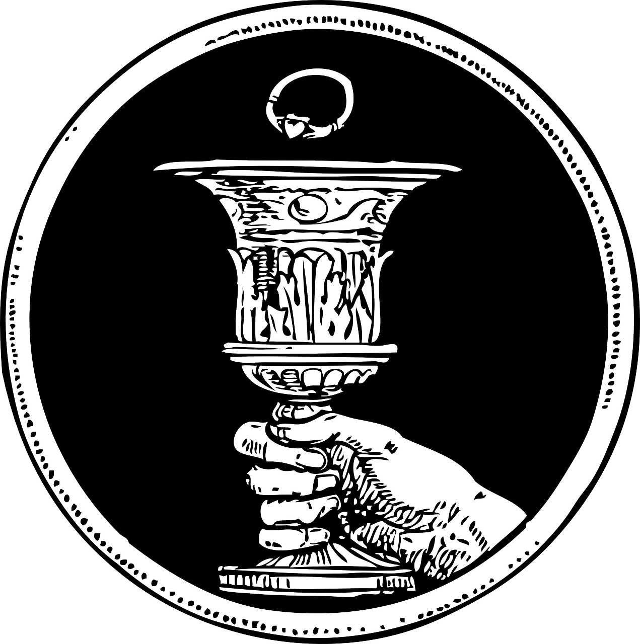 Chalice Ring Wedding Marriage Png Image - Chalice Vector Clipart (1271x1280), Png Download