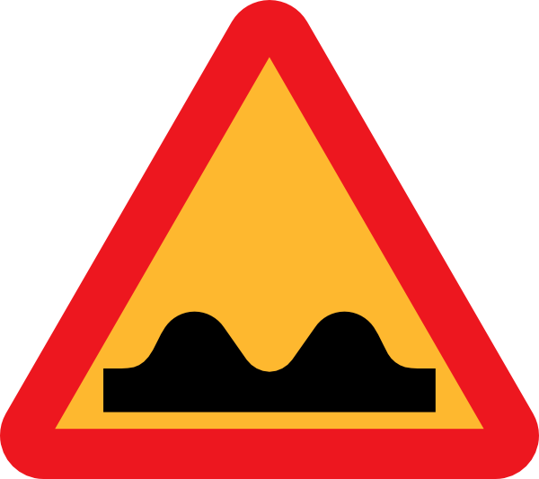 Small - Speed Humps Road Sign Clipart (600x533), Png Download