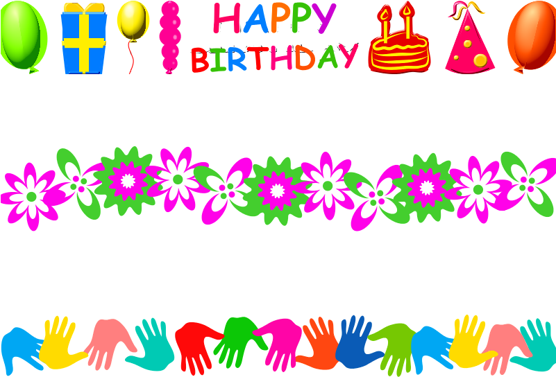 This Graphics Is Page Border About Birthdays, Boundaries, - Free Birthday Border Design Clipart (801x544), Png Download