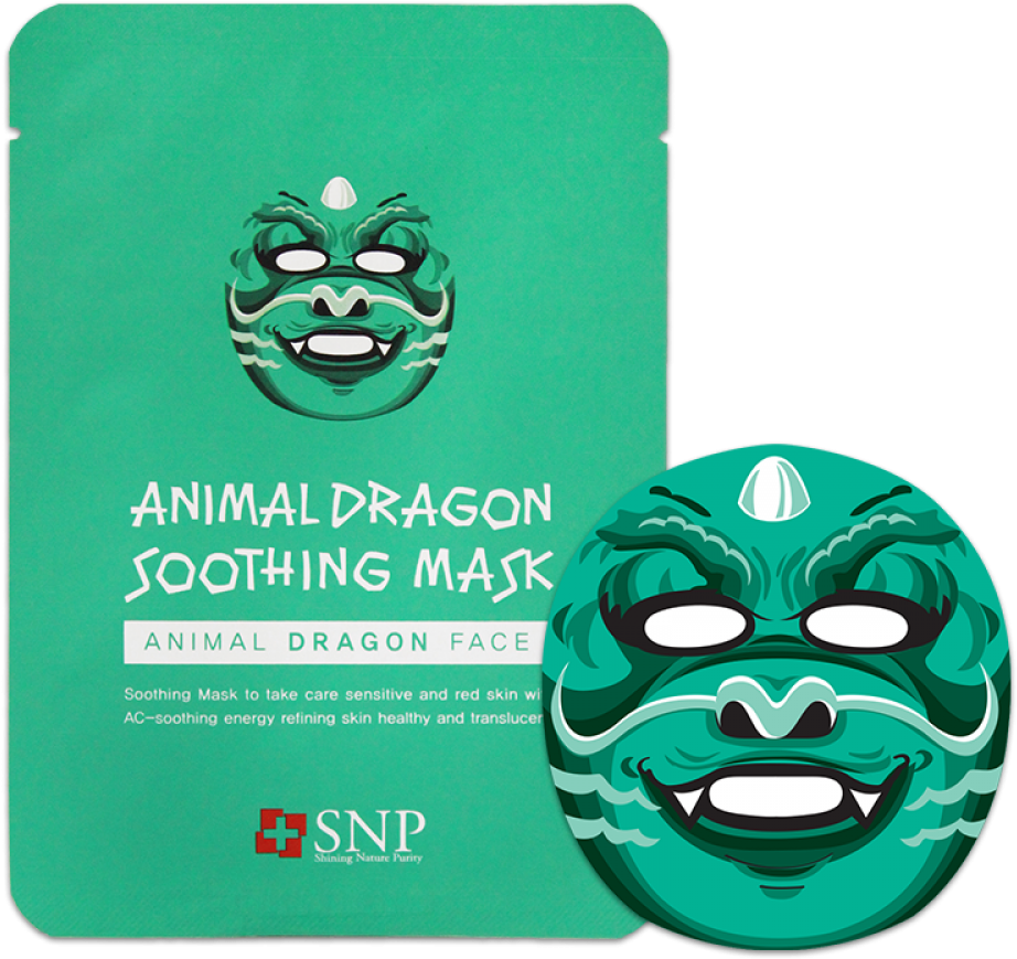 Snp Animal Dragon Soothing Mask 25ml - Snp Animal Mask Clipart (922x869), Png Download