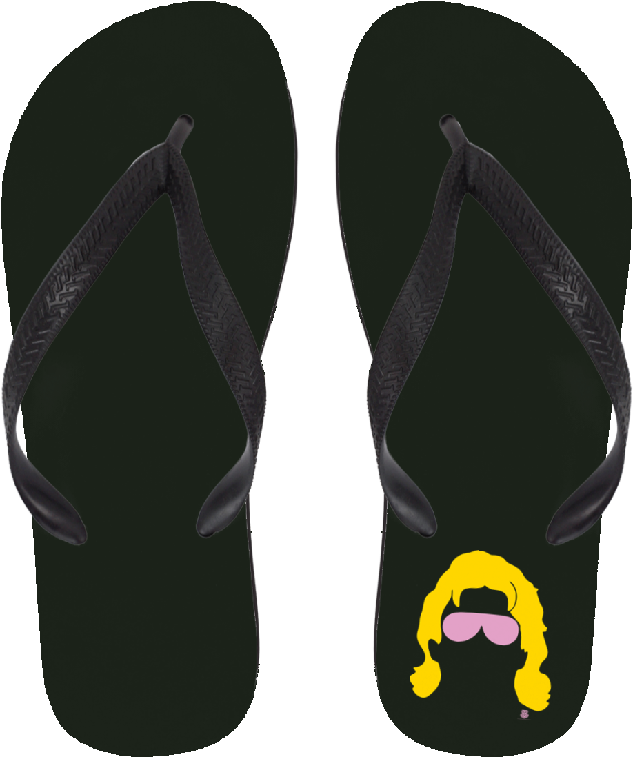 Flair Silhouette Flip Flops - Flip-flops Clipart (1155x1155), Png Download