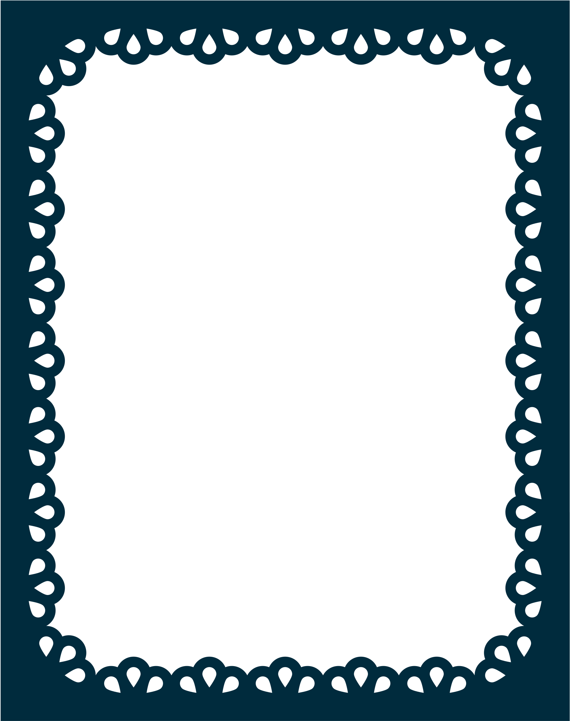 Scalloped Border Png - 1 Inch Border Design Clipart (1855x2400), Png Download