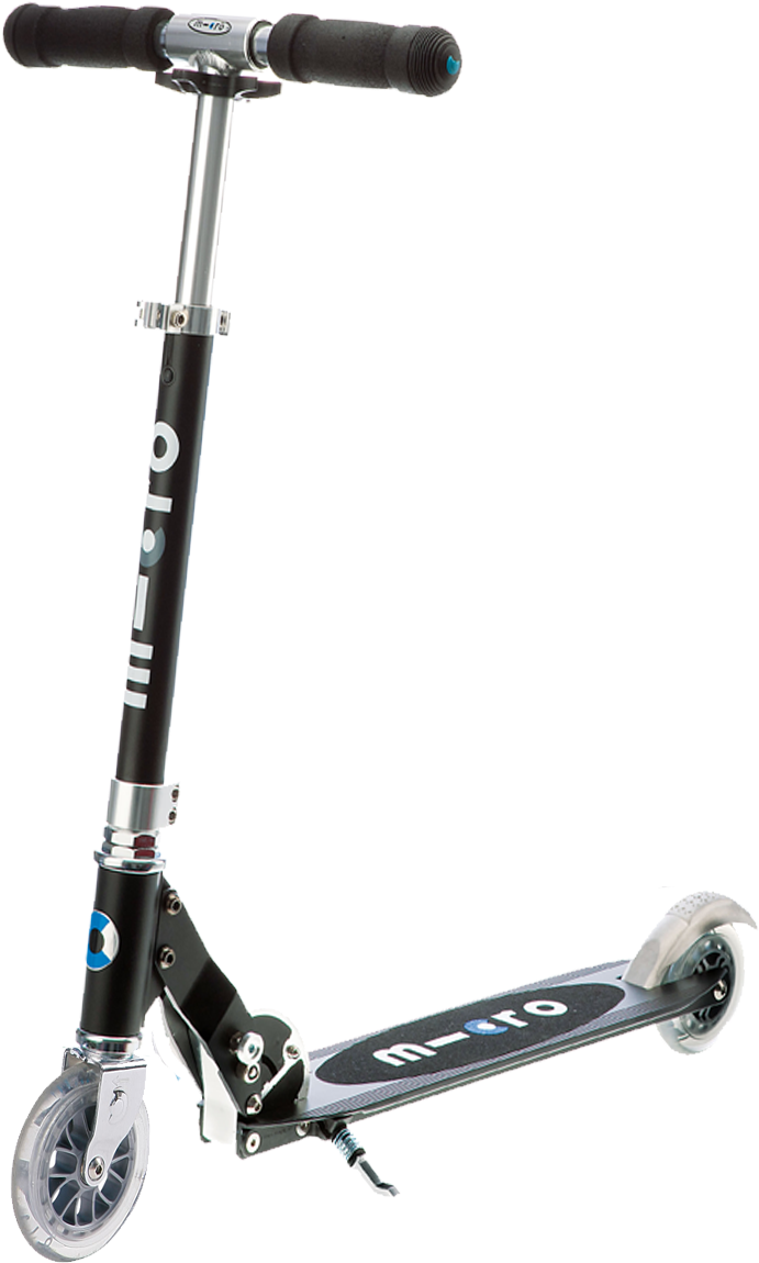 Micro Sprite Black Scooter Clipart (899x1348), Png Download