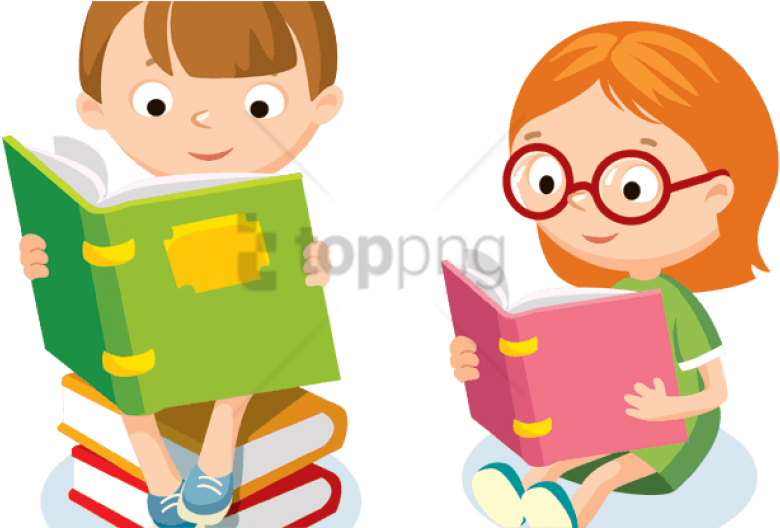 Free Png Children Books Png Png Image With Transparent - Children Reading Clipart (851x527), Png Download