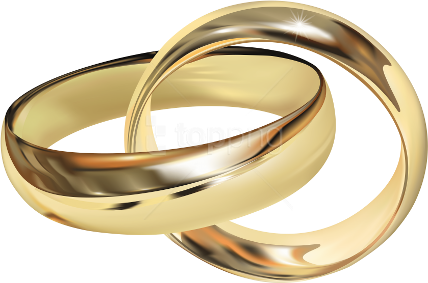 Ring Clipart Png - Wedding Rings Clipart Png Transparent Png (850x564), Png Download