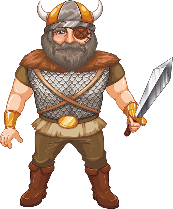 Axe Clipart Viking Sword - Viking Warrior - Png Download (590x712), Png Download