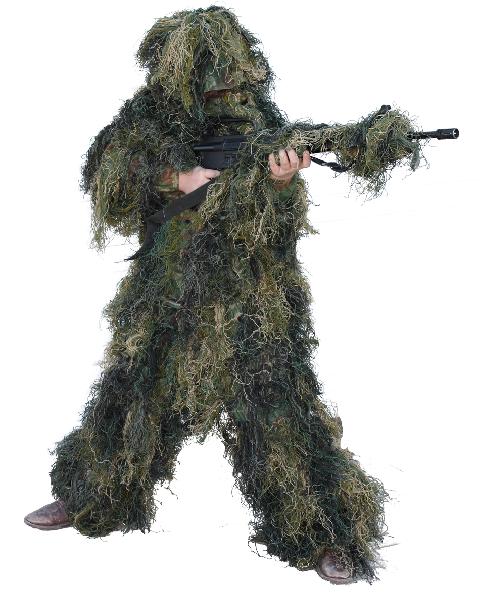 5-piece Youth Camo Ghillie Suit - Red Rock Ghillie Suit Clipart (1280x1280), Png Download