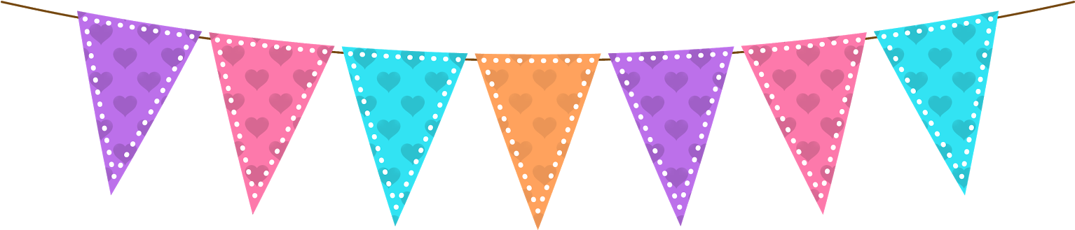 Bunting - Bunting With Transparent Background Clipart (1600x379), Png Download