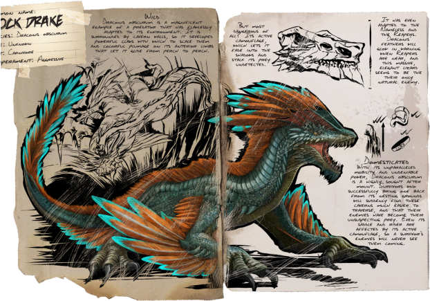 Drawn Cavern Cartoon Rock - Ark Aberration Rock Drake Clipart (640x480), Png Download