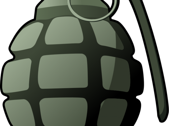 Bomb Clipart Hand - Army Grenade Clipart - Png Download (640x480), Png Download