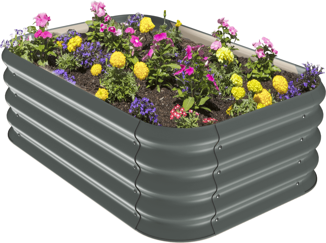 Stratco Corrugated Raised Garden Bed Product Downloads - Flowerpot Clipart (1920x1080), Png Download