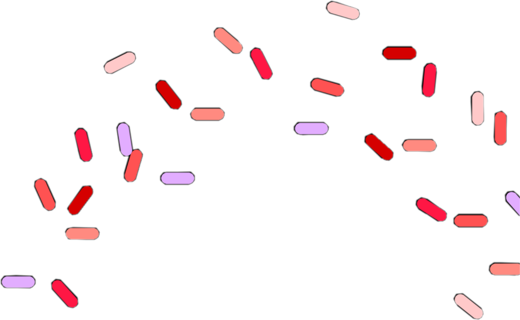 #confetti #interesting #cute #red #pink #pastel #head Clipart (1024x631), Png Download