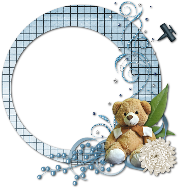 Cadres Et Bordures - Round Baby Frame Png Clipart (595x625), Png Download