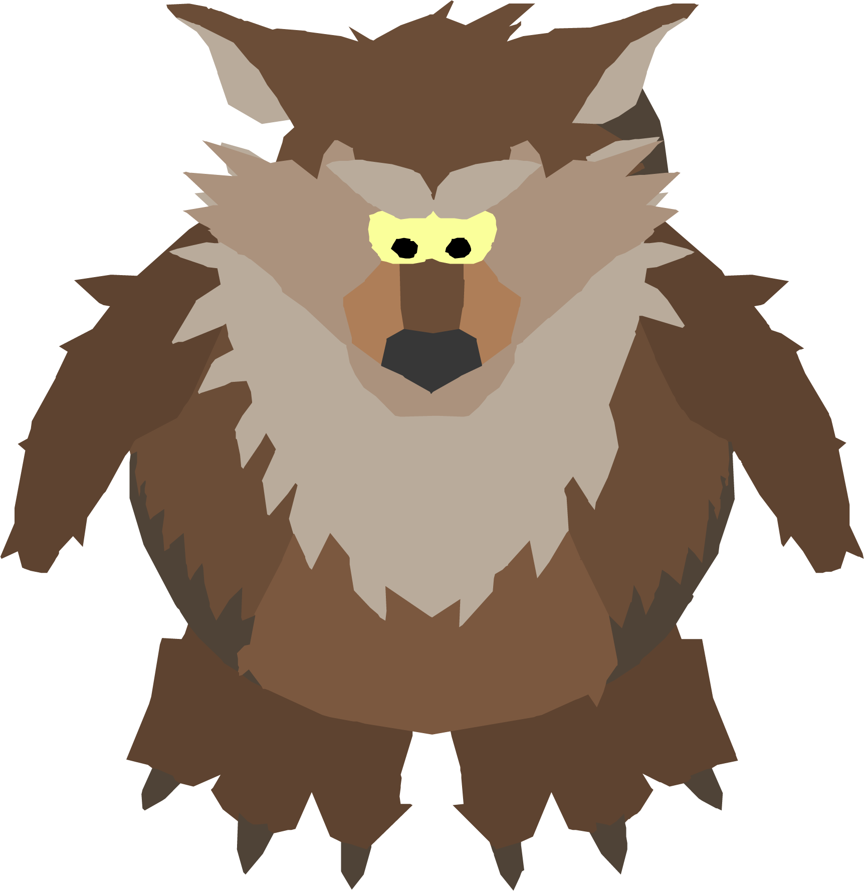 Cartoon Werewolf Png - Werewolf Penguin Clipart (1724x1778), Png Download