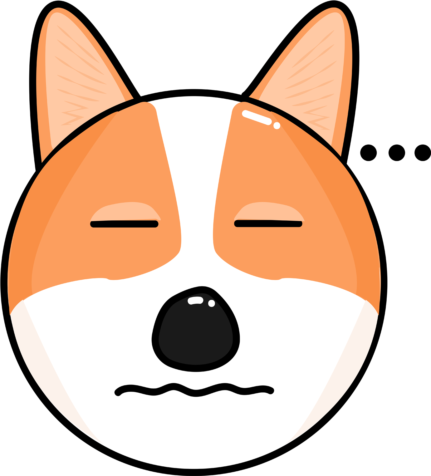 Original Vector Cartoon Dog Head Png And Image - Cartoon Clipart (2000x2000), Png Download