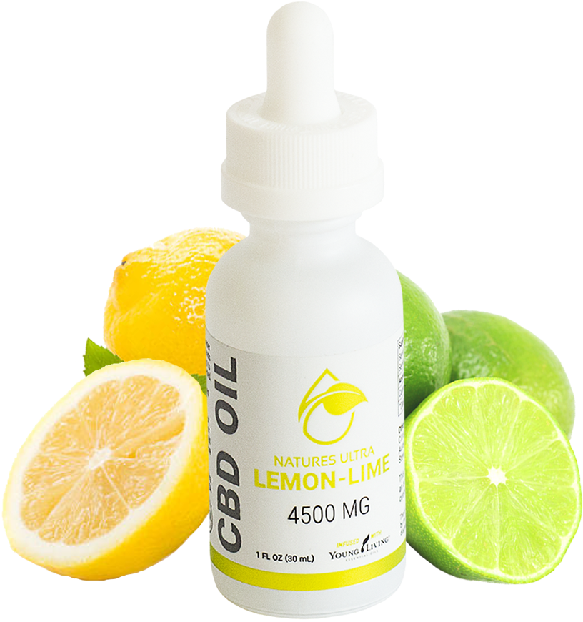 Lemon-lime Cbd Oil, Premium Series 4500 Mg - Sweet Lemon Clipart (816x870), Png Download