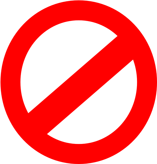 Symbol For Don T Clipart (600x522), Png Download