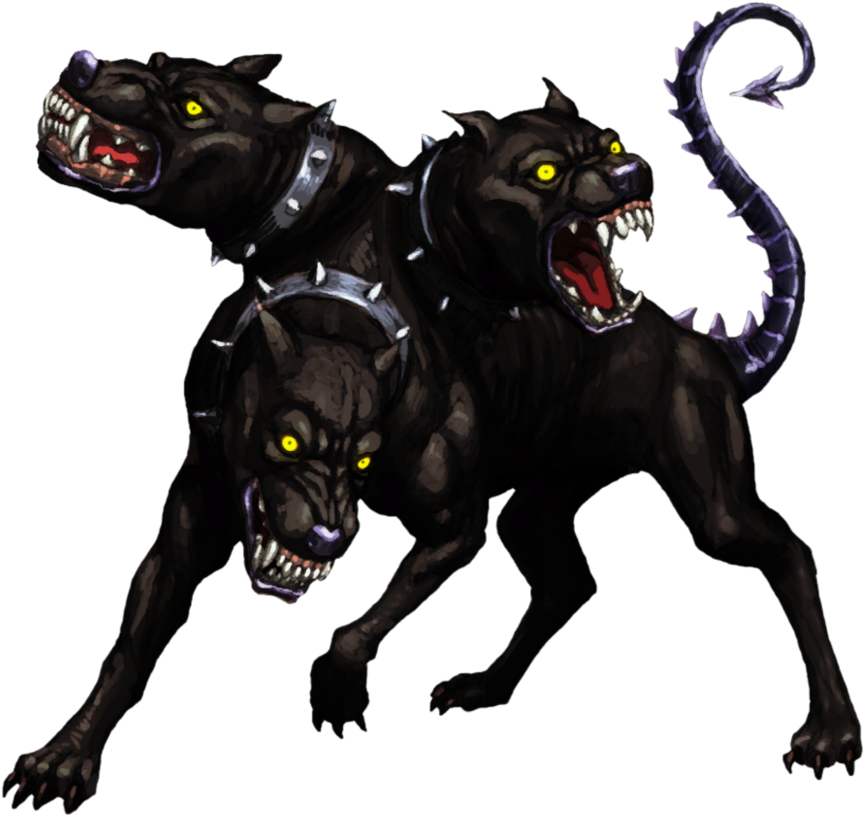 #mq #black #dog #dogs #head #heads - Cerberus Png Clipart (1024x1024), Png Download