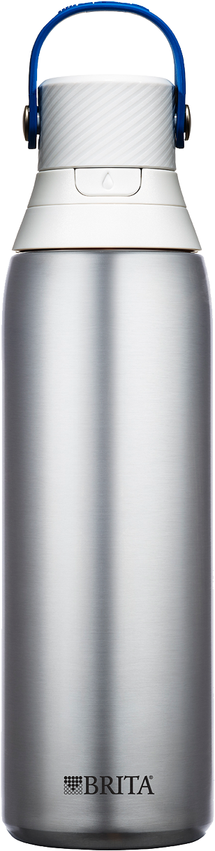 Introducing A Better Brita Bottle The New Stainless - Brita Stainless Steel Water Bottle Clipart (798x1420), Png Download