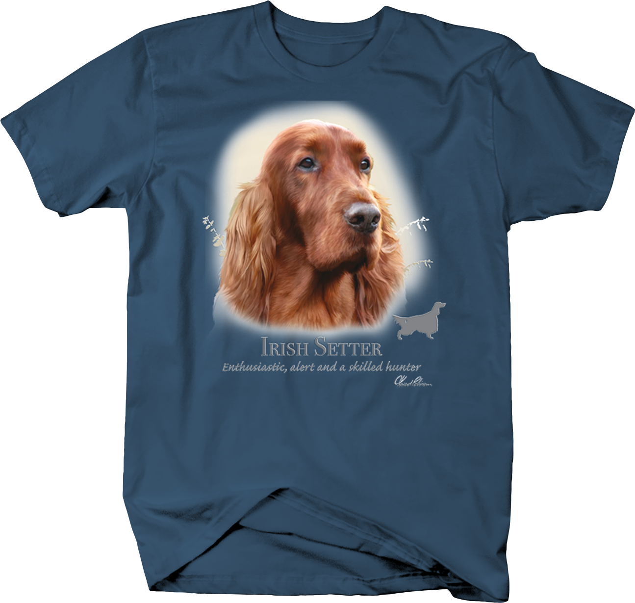 Cute Irish Setter Dog Head Looking Shirt Quote - Shirt Clipart (1295x1229), Png Download