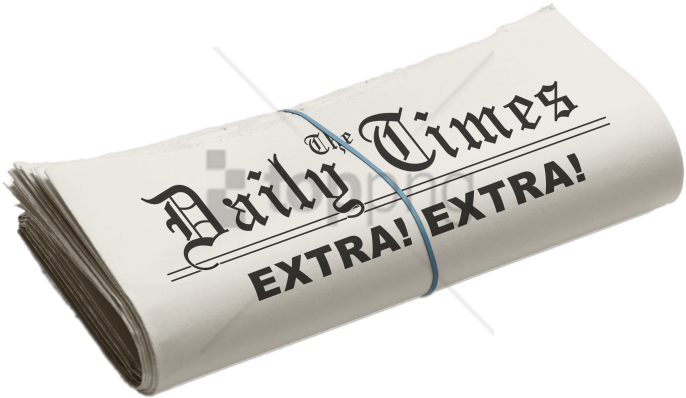 Free Png The Daily Times Folded Newspaper Png Image - Newspaper Png Clipart (850x565), Png Download