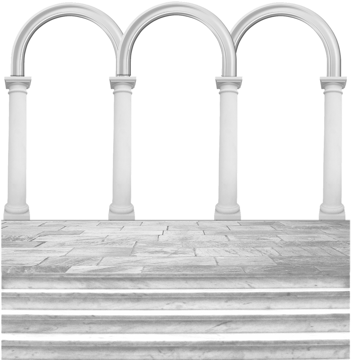Arches Arcade Columns Steps Png Image - Arches Png Clipart (1166x1280), Png Download